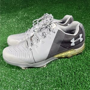 Under Armour Spieth Golf Shoes Gray Spiked HOVR Mens Athletic